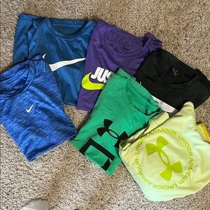 Under Armour Kids Tees - Blue, Green, Black